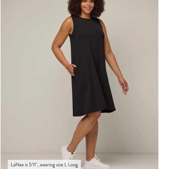 XL-Long Sierra Tank Dress in Cool Olive - Picture 8 of 8